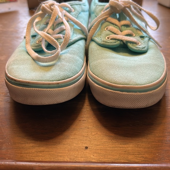Vans Aqua Canvas Shoes with White Accents-kids Sz 2 - Picture 5 of 8